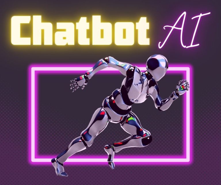 Robot image modern running ai chatbot text
